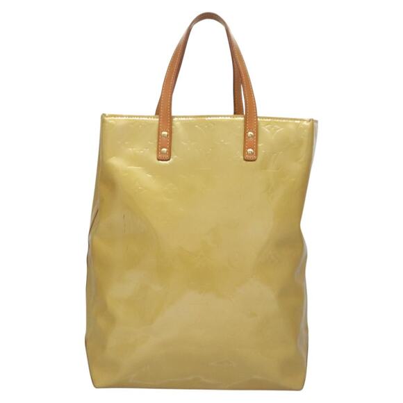 LOUIS VUITTON Monogram Vernis Reade MM Hand Bag Beige M91141 - Picture 2 of 13